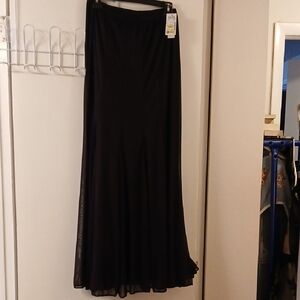 Onyx Black A-Line Maxi Skirt